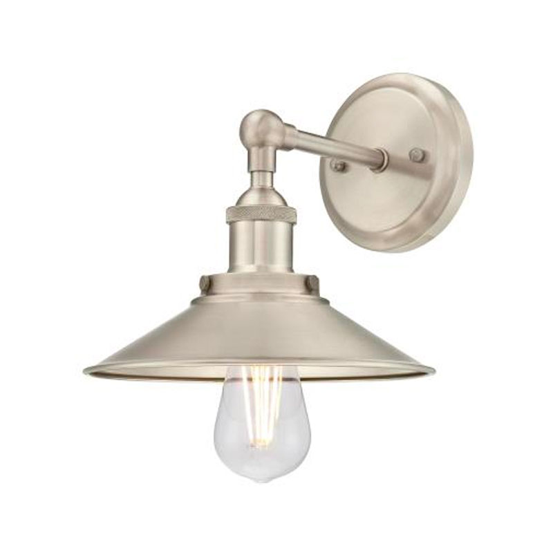 Westinghouse Lighting 6354700 Iron Hill Three-Light Indoor 3 Galvanized Steel Finish with Metal Shades Wall Fixture 